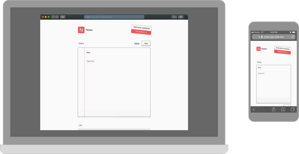 Notes app screenshots